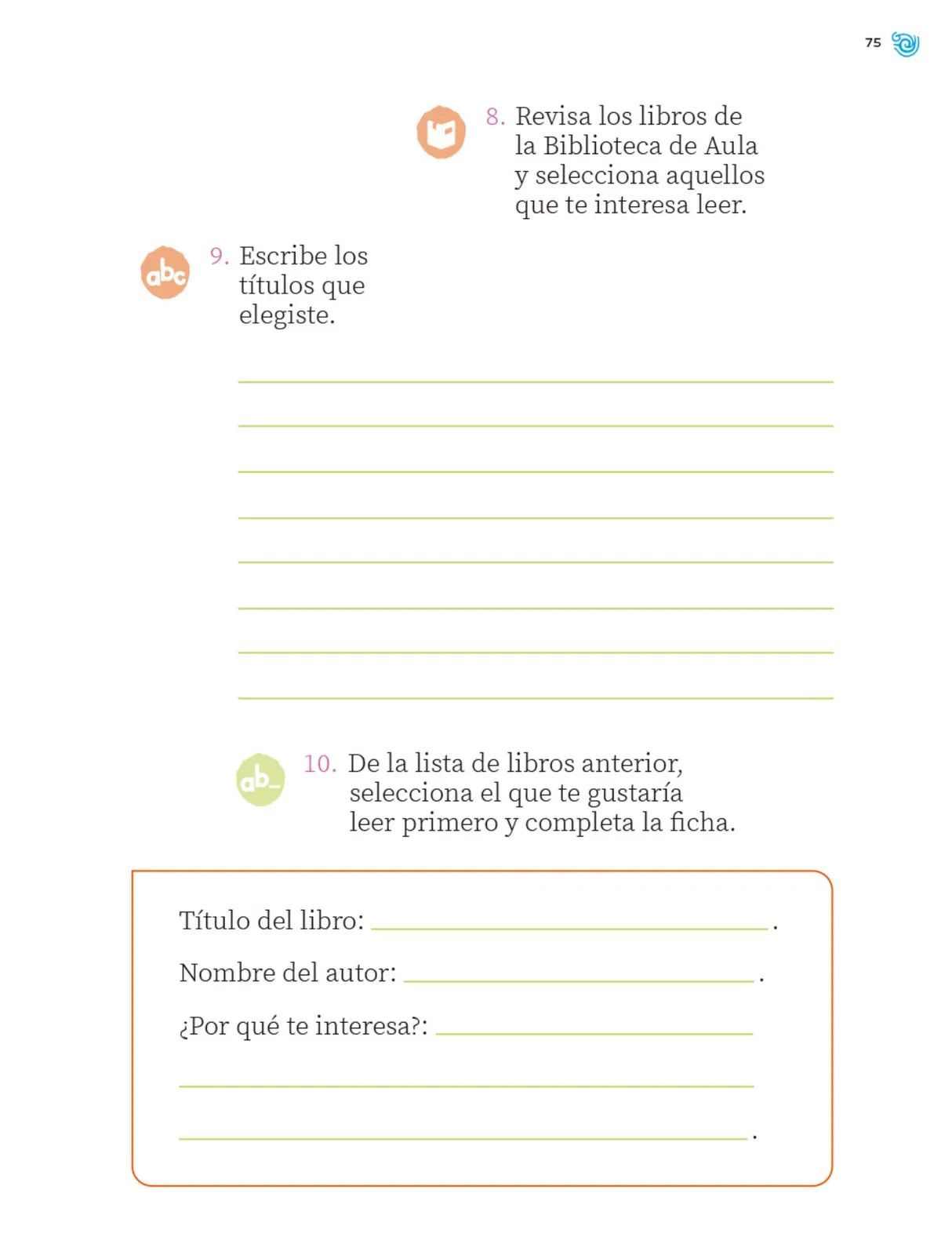 Miniatura página 76 de Múltiples lenguajes. Trazos y palabras.   Libro de Educación Primaria Grado 1°  Ciclo Escolar 2025 - 2026