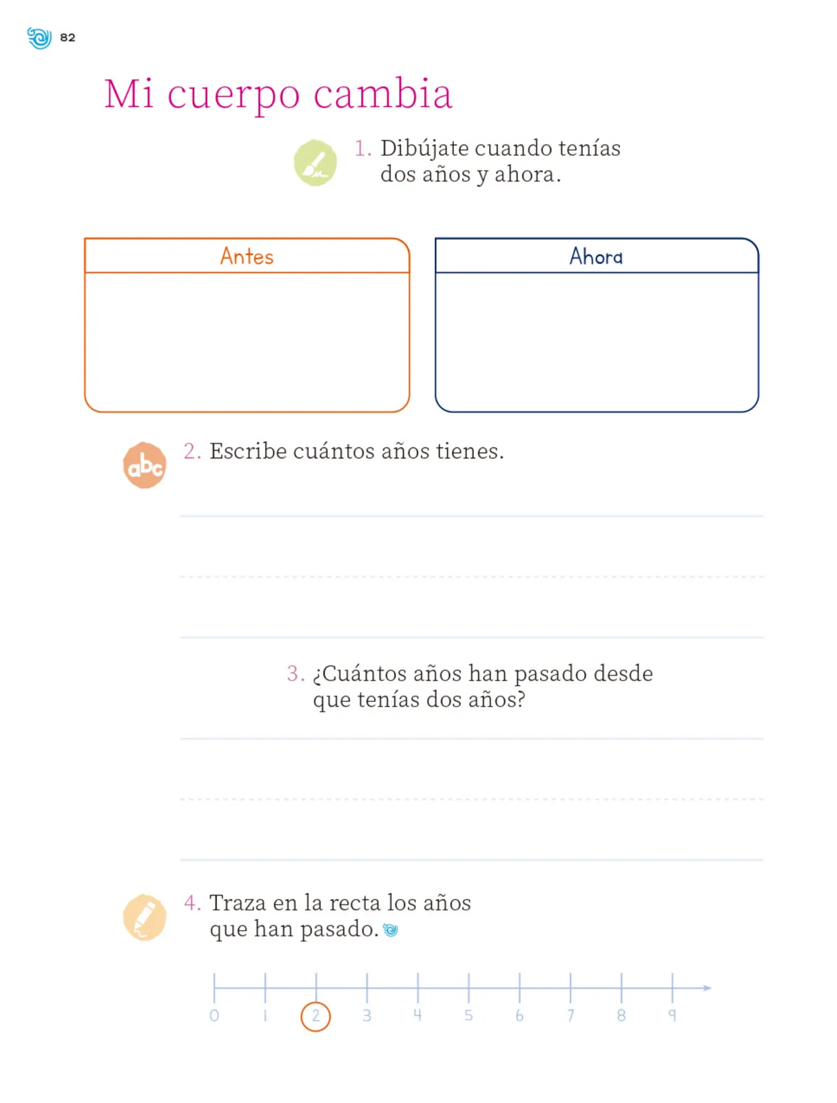 Miniatura página 83 de Múltiples lenguajes. Trazos y números.   Libro de Educación Primaria Grado 1°  Ciclo Escolar 2025 - 2026