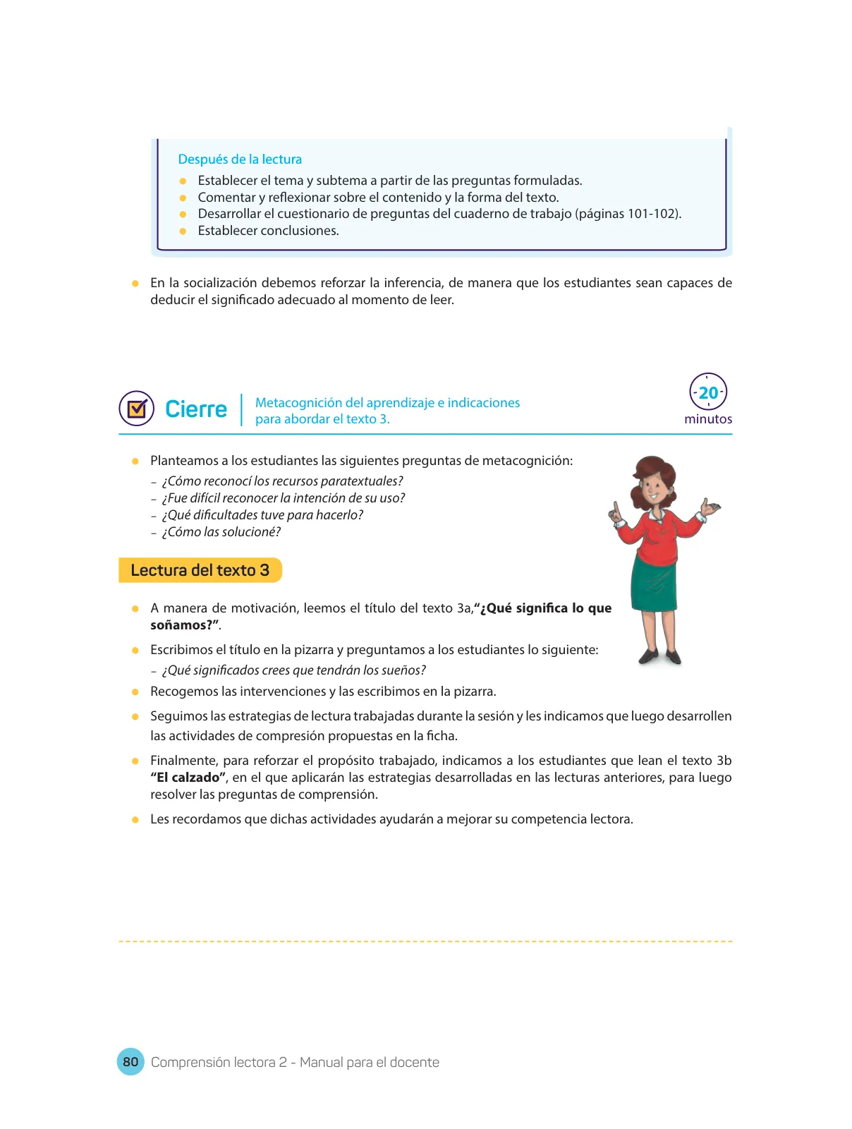 Miniatura página 82 de Comprensión lectora : manual para el docente de segundo grado de Secundaria 2018 · 2018