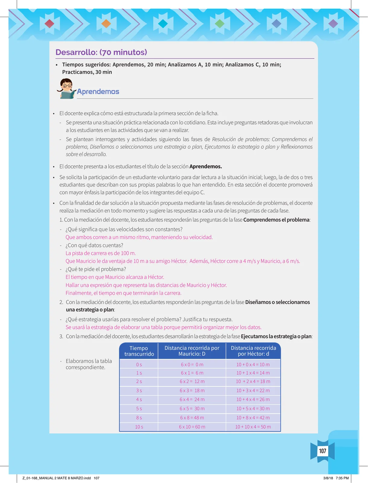 Página 109 de Resolvamos problemas 2 : manual para el docente 2018 · 2018