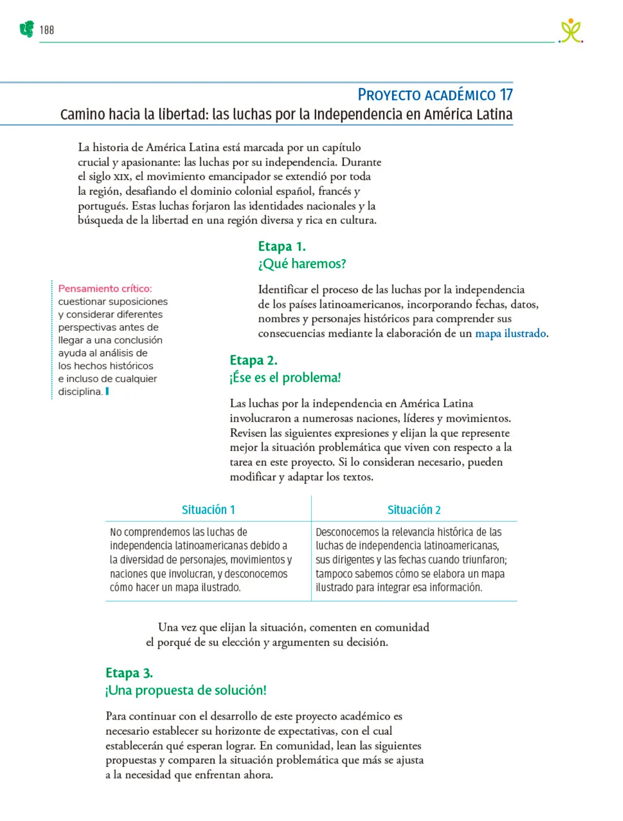 Miniatura página 189 de Colección Nanahuatzin. Nuestro libro de Proyectos.  Tomo II.  Libro de Educación Telesecundaria Grado 3°  Ciclo Escolar 2025 - 2026