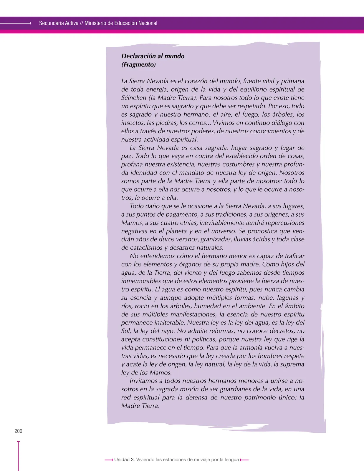 Página 200 de Lenguaje 7° · Secundaria Activa