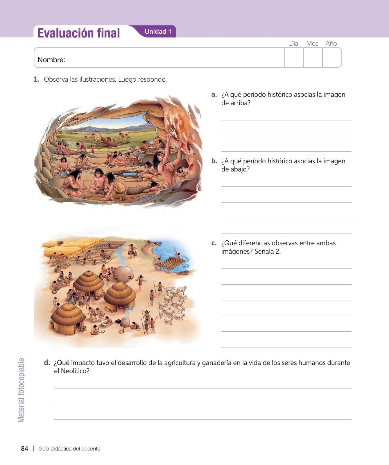 Página 85 de Historia, Geografía y Ciencias Sociales – Séptimo Básico | Texto del Estudiante MINEDUC – Descargar PDF · 2024