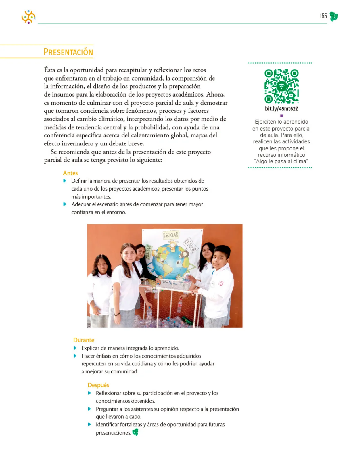 Página 156 de Colección Sk´asolil. Nuestro libro de Proyectos. Tomo II. Libro de Educación Telesecundaria Grado 2° Ciclo Escolar 2025 - 2026