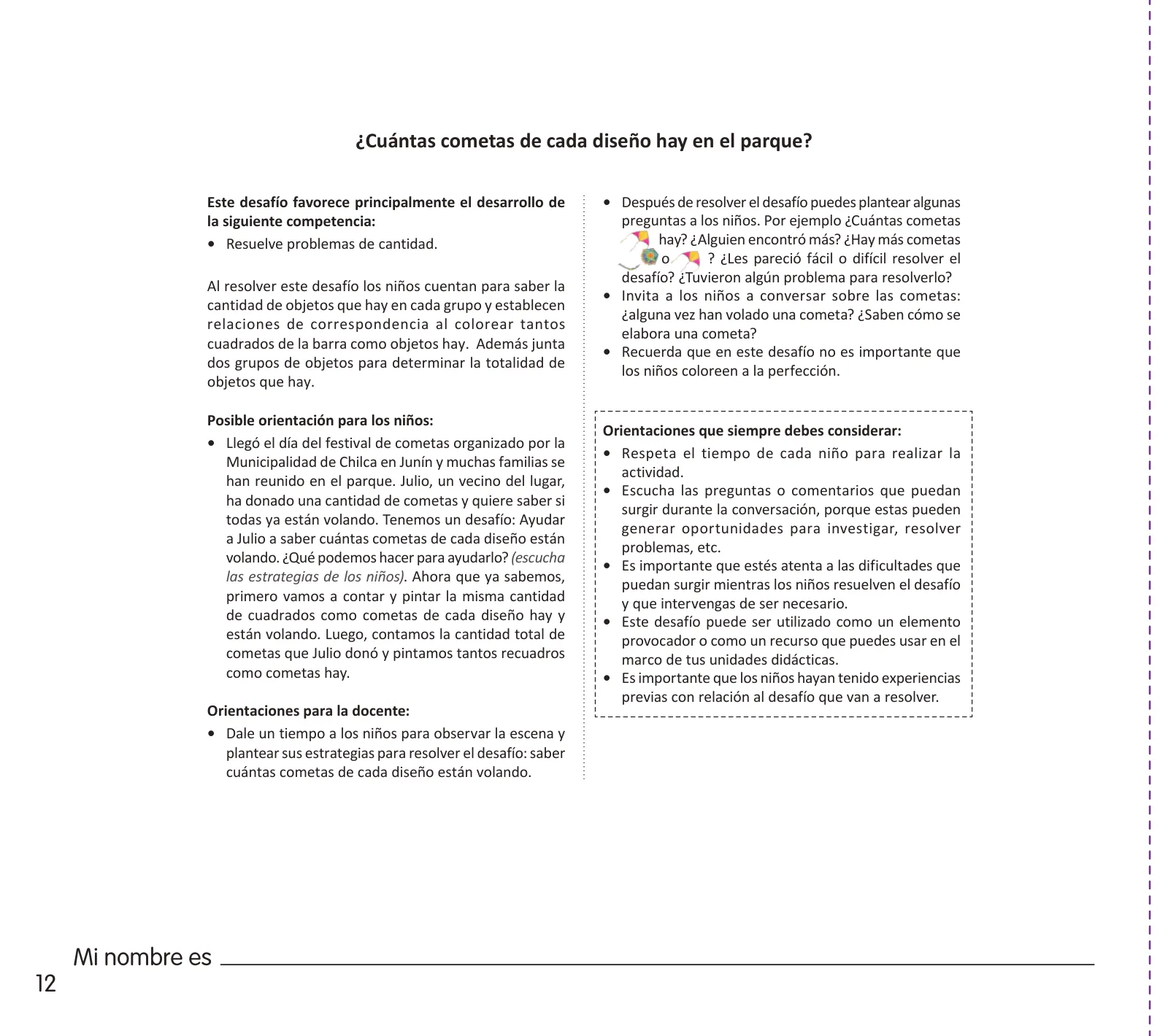 Página 14 de Crea, resuelve y aprende. Material impreso para niñas y niños de 5 años · 2024