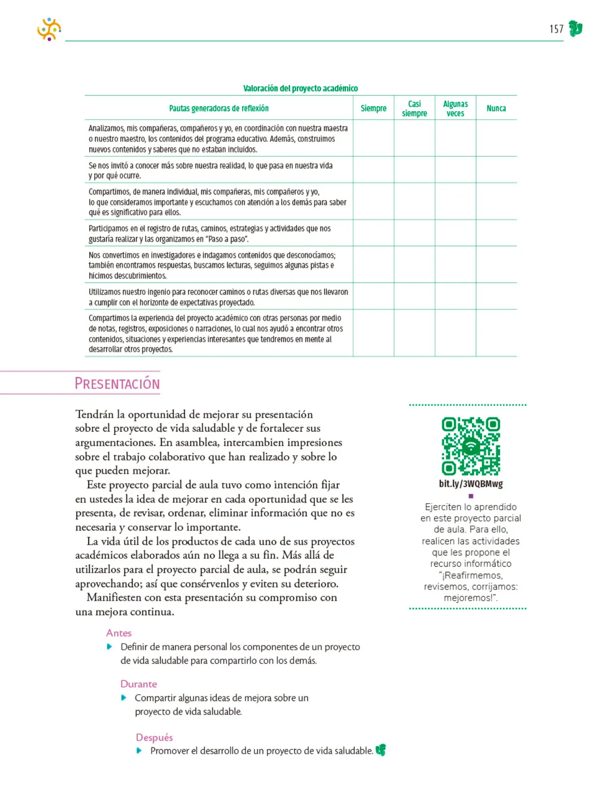 Página 158 de Colección Ximhai. Nuestro libro de Proyectos. Tomo I. Libro de Educación Telesecundaria Grado 1° Ciclo Escolar 2025 - 2026