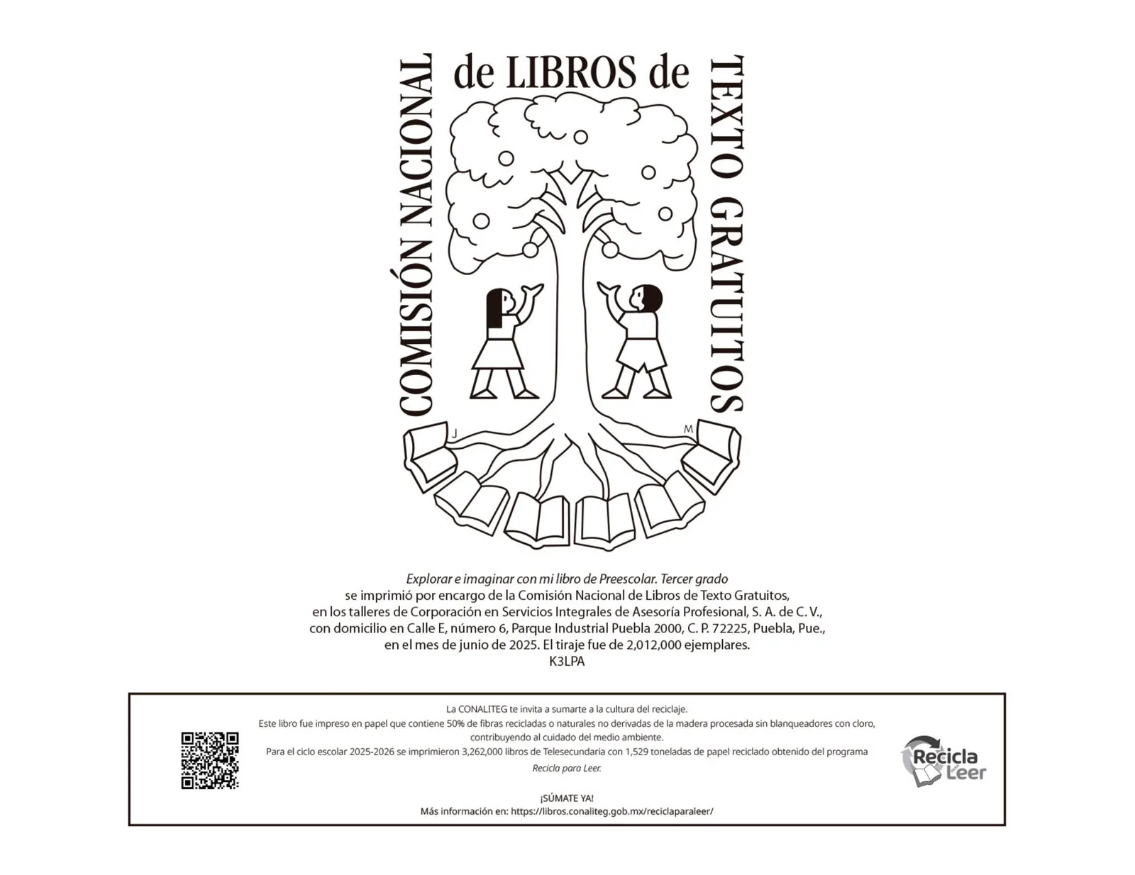 Página 58 de Explorar e imaginar con mi libro de Preescolar.   Libro de Educación Preescolar Grado 3°  Ciclo Escolar 2025 - 2026