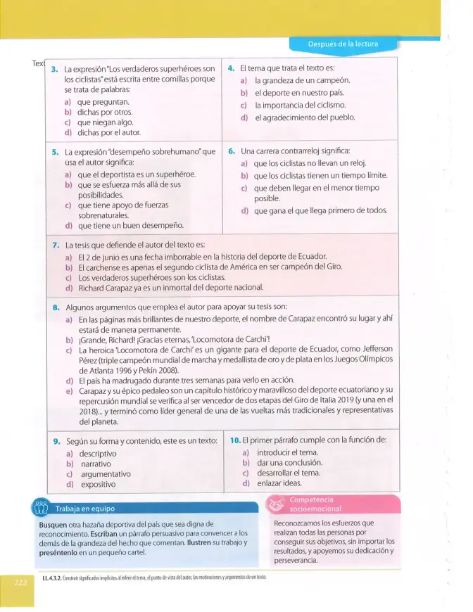 Página 222 de Lengua Y Literatura 9° · Egb 9 Lengua Y Literatura 2025 · 2025