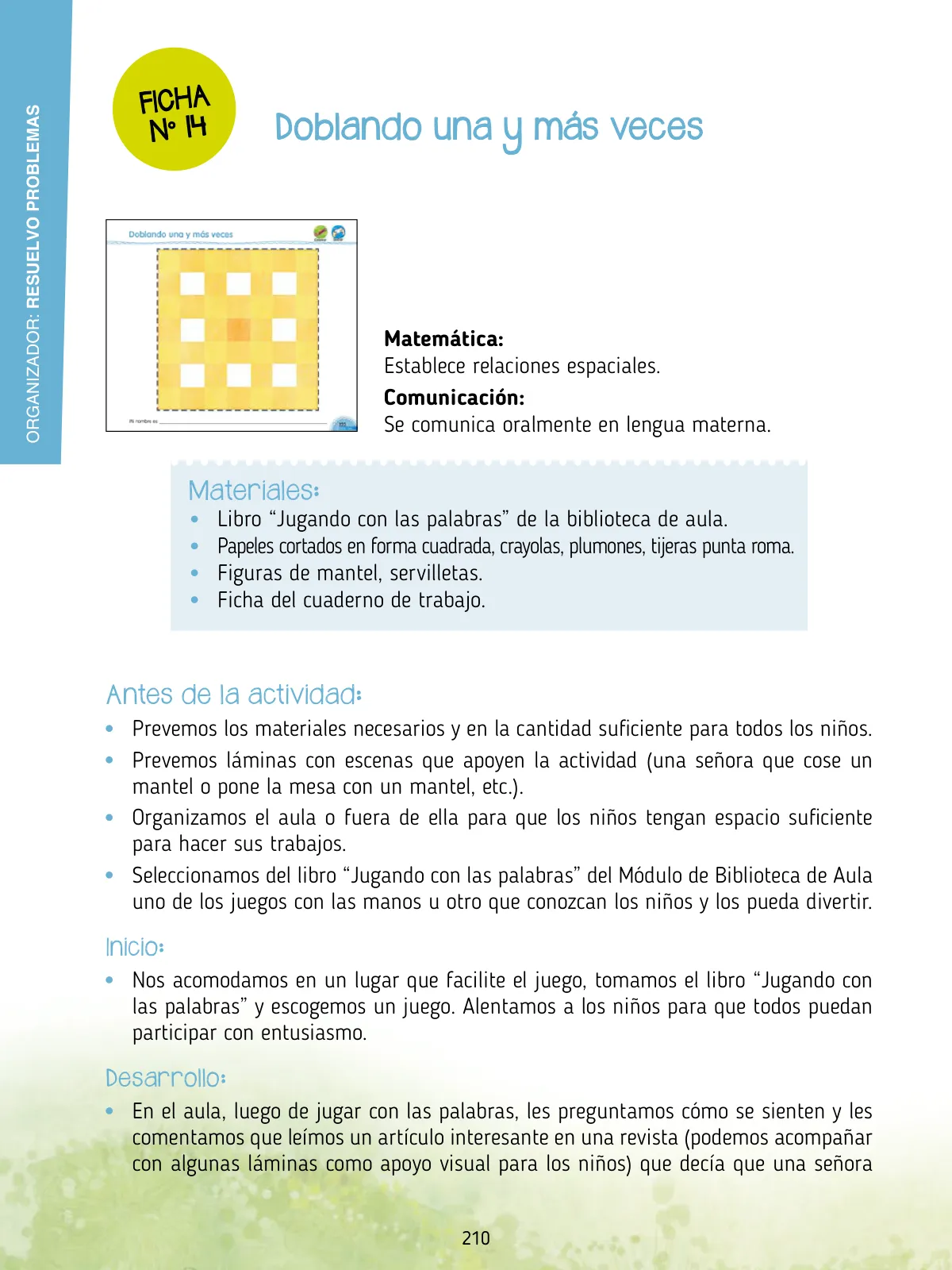 Página 212 de Agenda pedagógica 2017-2018 para docentes de II Ciclo de Instituciones de nivel de Educación Inicial · 2017