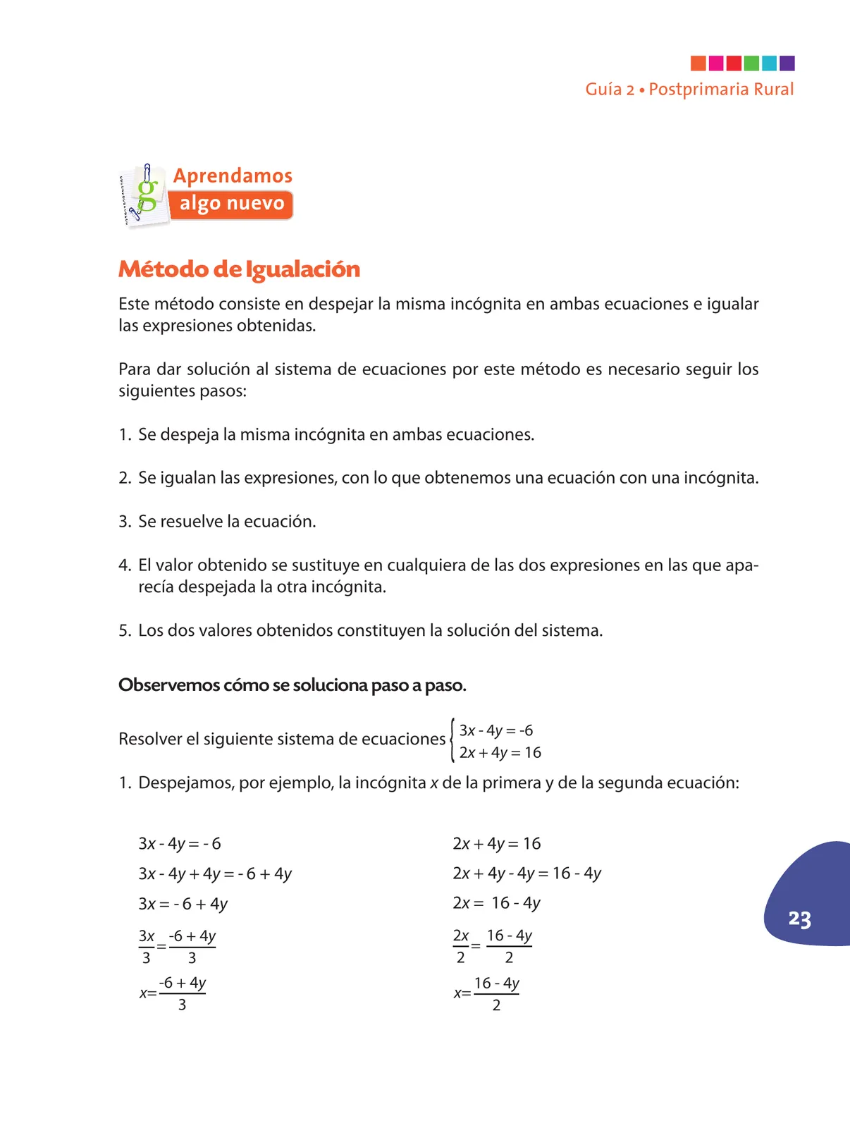 Página 24 de Matematica 9° · Postprimaria
