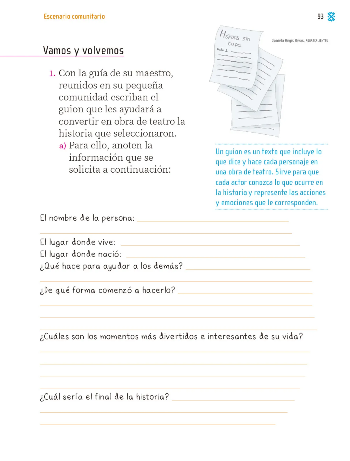 Miniatura página 94 de Proyectos Comunitarios.   Libro de Educación Primaria Grado 1°  Ciclo Escolar 2025 - 2026