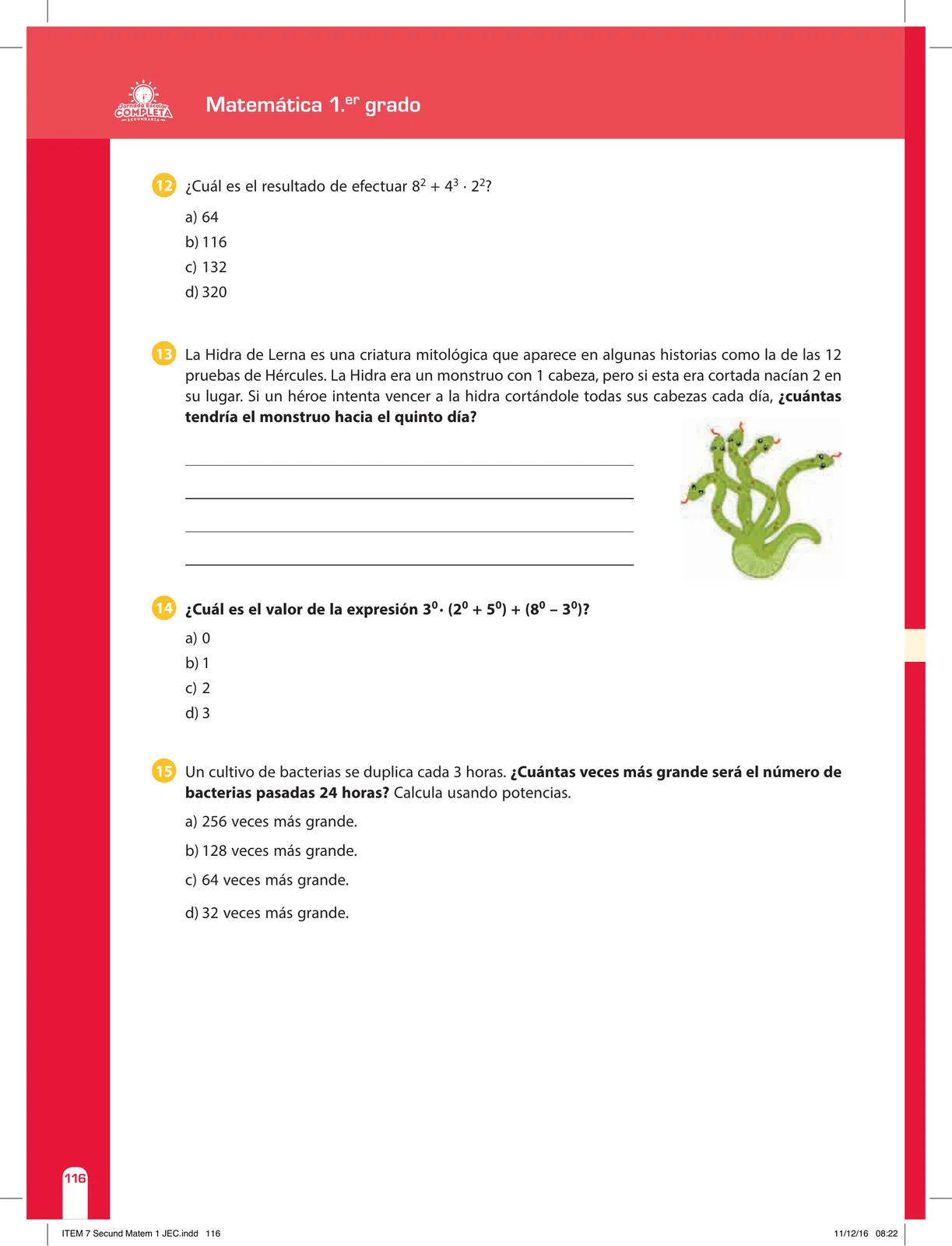 Página 116 de Matemática 1 : cuaderno de reforzamiento pedagógico - JEC · 2016