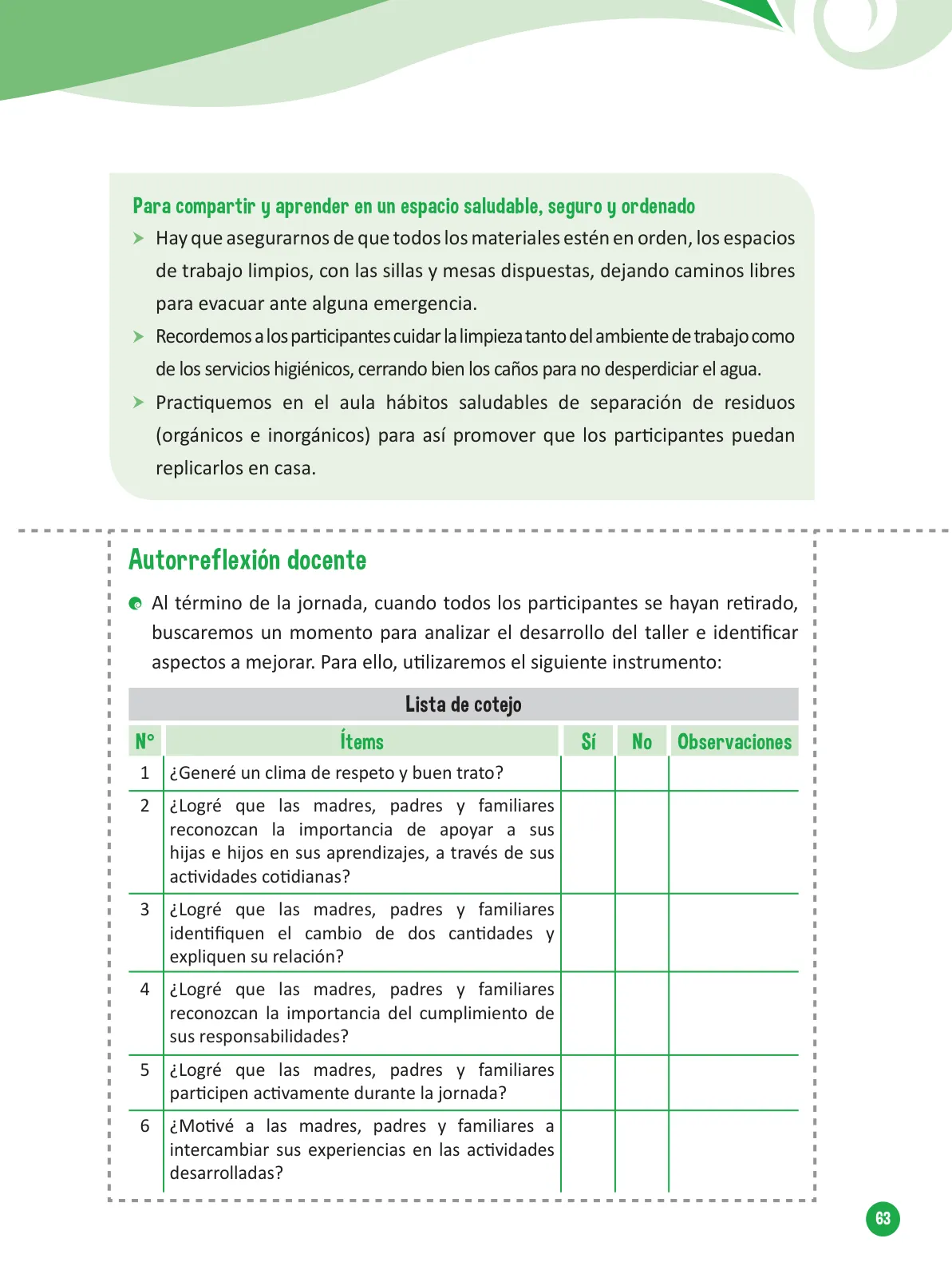Miniatura página 65 de Guía para el trabajo docente con las familias del ciclo V de Primaria · 2016