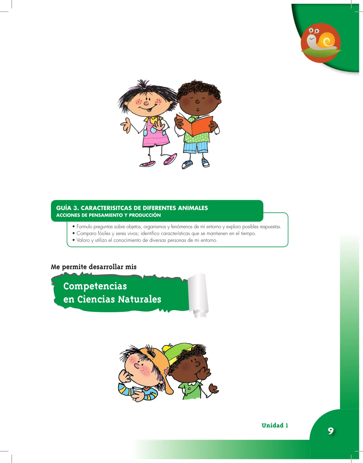 Página 9 de Ciencias Naturales 3° · Cartilla 01
