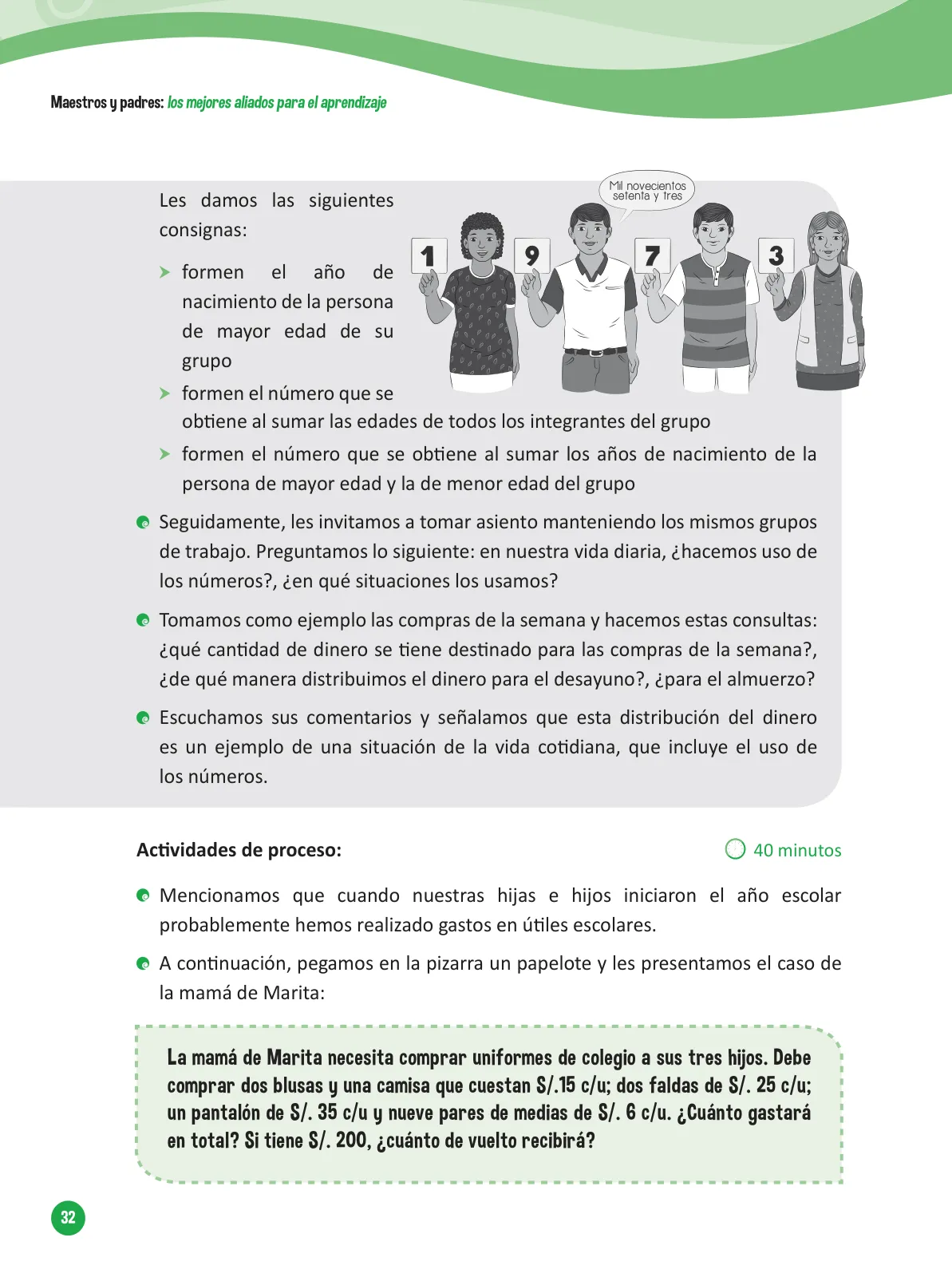 Miniatura página 34 de Guía para el trabajo docente con las familias del ciclo V de Primaria · 2016