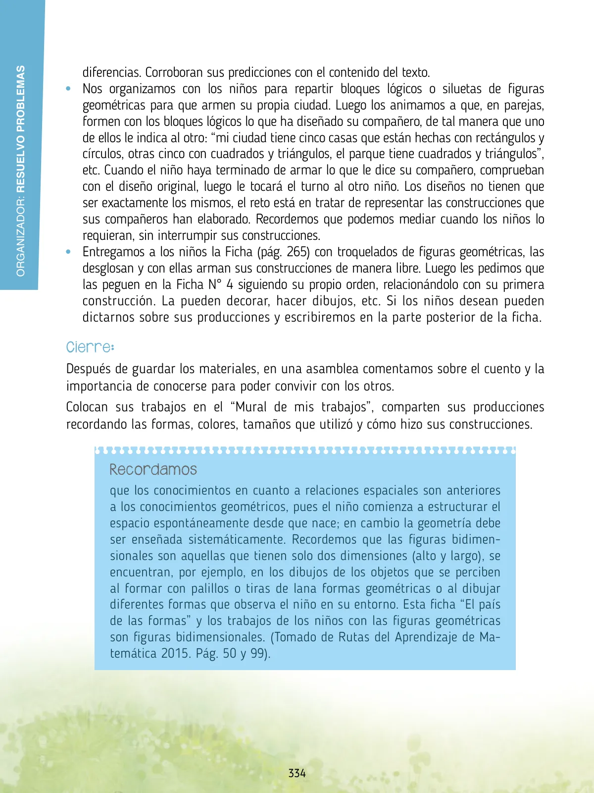 Miniatura página 336 de Agenda pedagógica 2017-2018 para docentes de II Ciclo de Instituciones de nivel de Educación Inicial · 2017