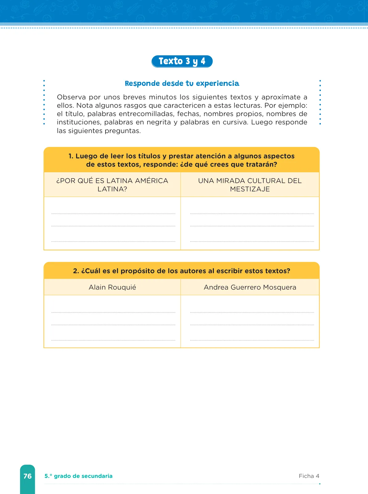 Miniatura página 78 de Fichas de aprendizaje de Comunicación 5 · 2024