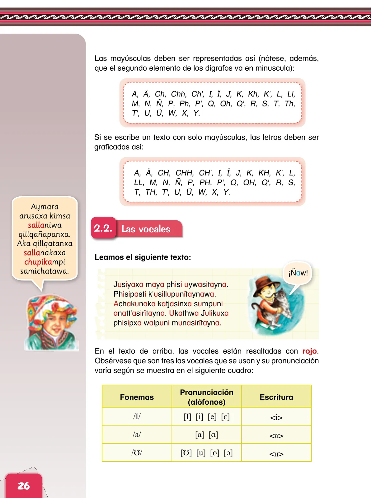 Página 28 de Aymara arutha chiqapa qillqañataki panka = Manual de escritura Aimara · 2021