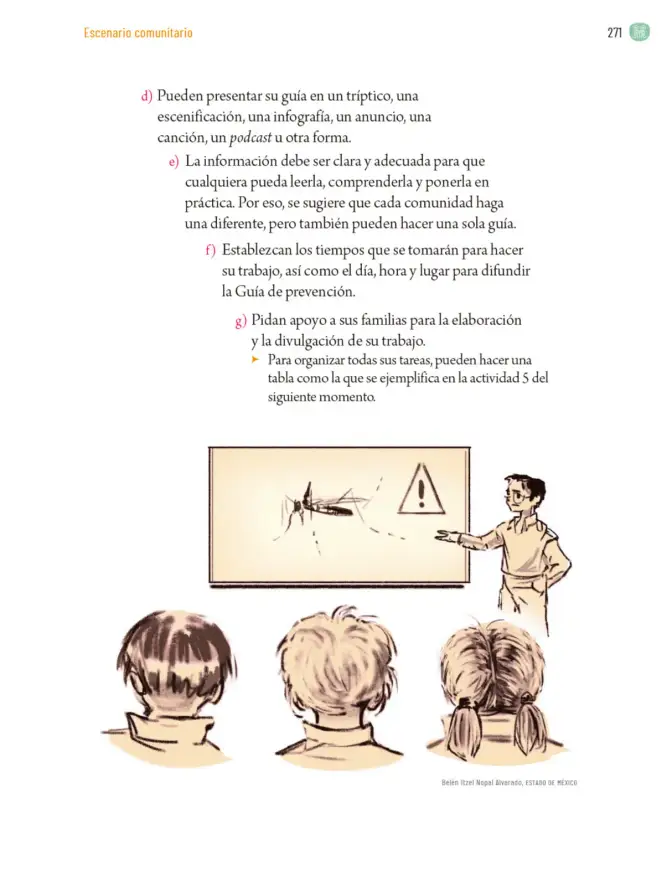 Página 274 de Proyectos Comunitarios. Libro de Educación Primaria Grado 5° Ciclo Escolar 2025 - 2026