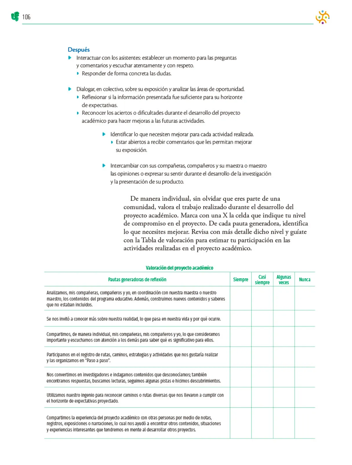 Miniatura página 107 de Colección Nanahuatzin. Nuestro libro de Proyectos.  Tomo III.  Libro de Educación Telesecundaria Grado 3°  Ciclo Escolar 2025 - 2026