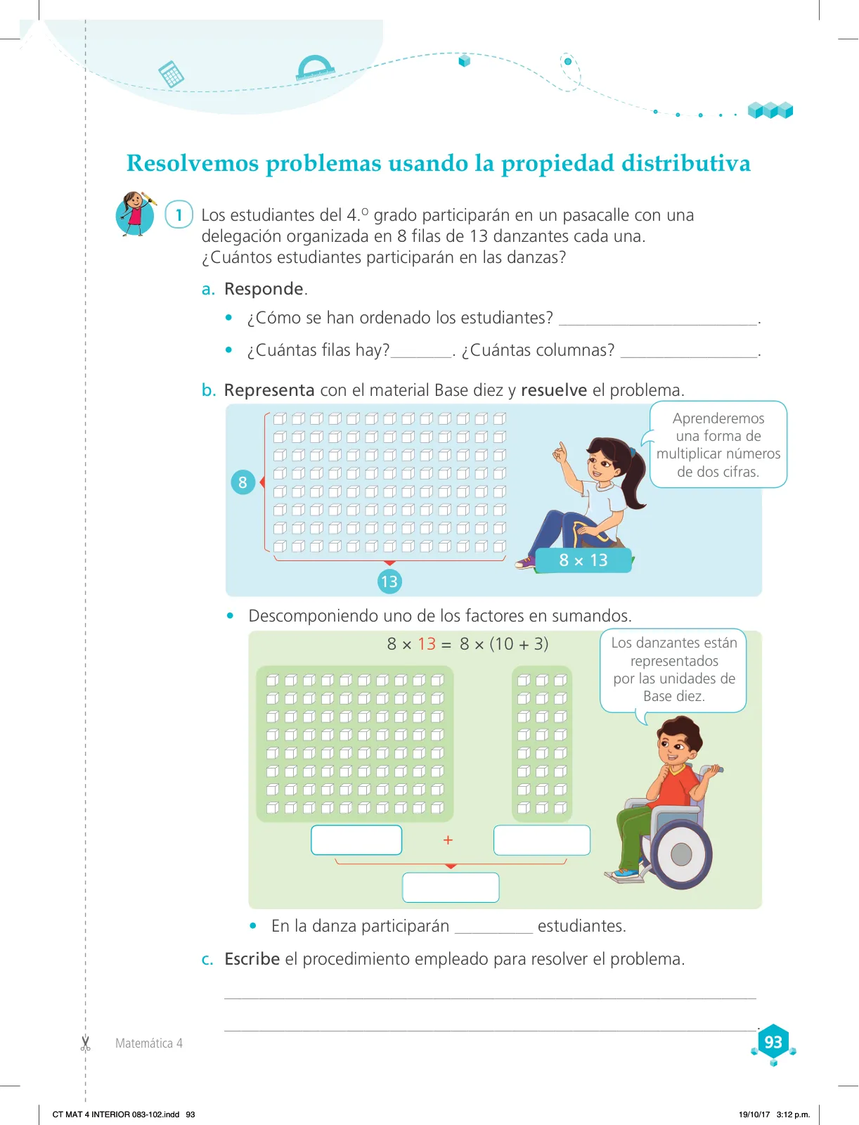Miniatura página 93 de Matemática 4 : cuaderno de trabajo para cuarto grado de Educación Primaria 2018 · 2018