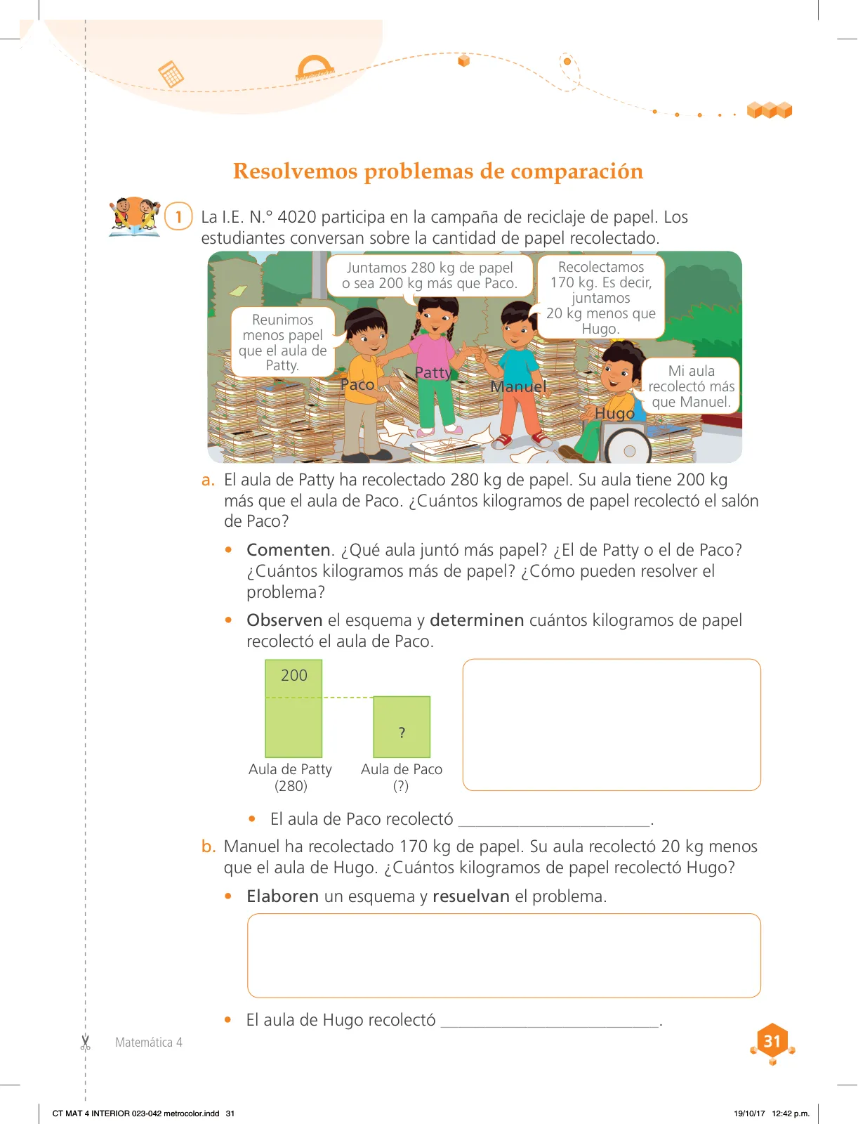 Miniatura página 31 de Matemática 4 : cuaderno de trabajo para cuarto grado de Educación Primaria 2018 · 2018