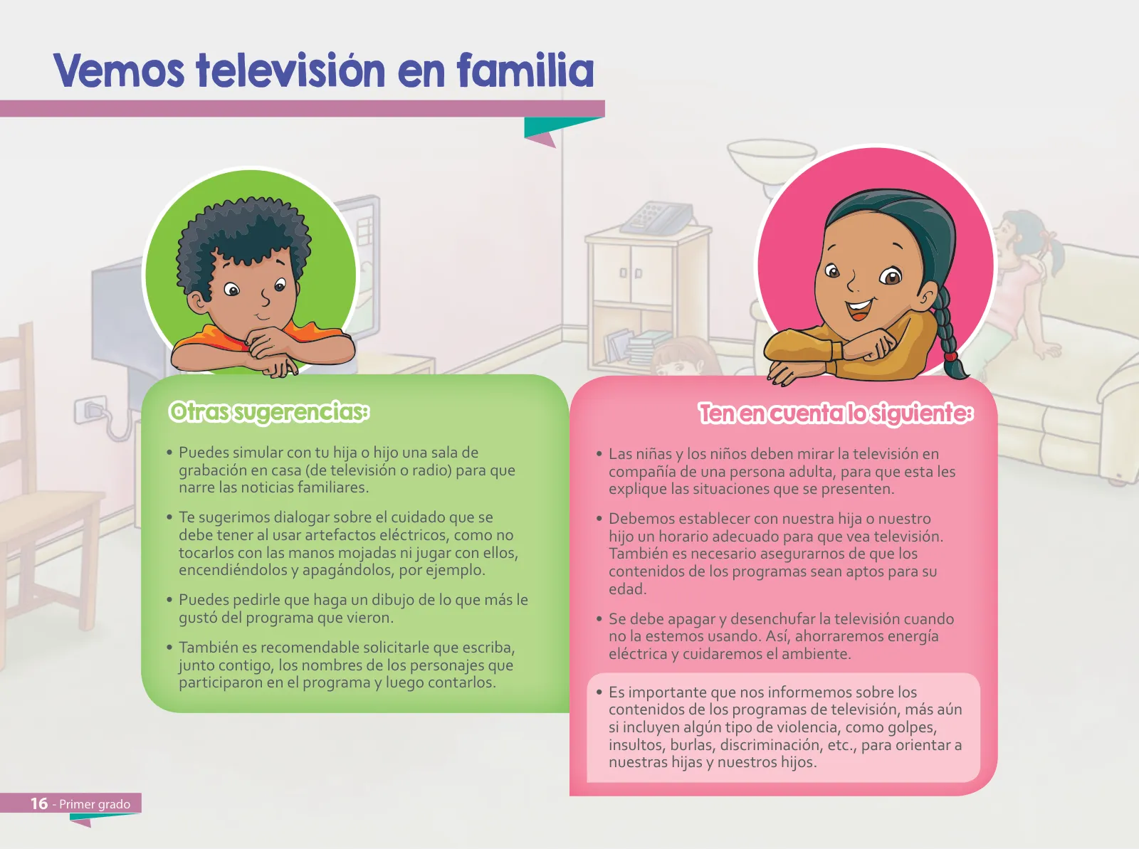 Página 18 de Aprendemos juntos en familia : guía dirigida a madres y padres. Primer grado de Educación Primaria · 2019