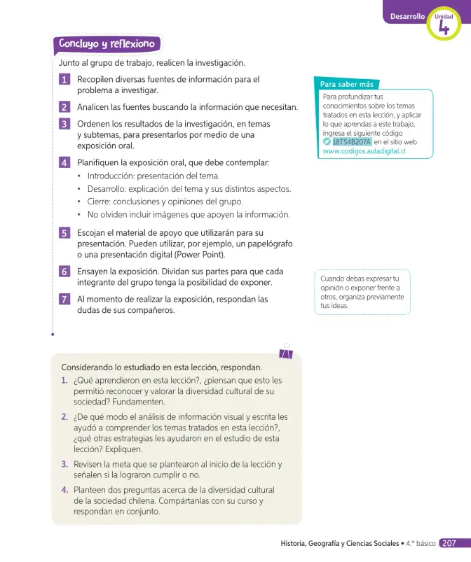 Página 182 de Historia, Geografía y Ciencias Sociales – Cuarto Básico | Texto del Estudiante MINEDUC – Descargar PDF · 2024