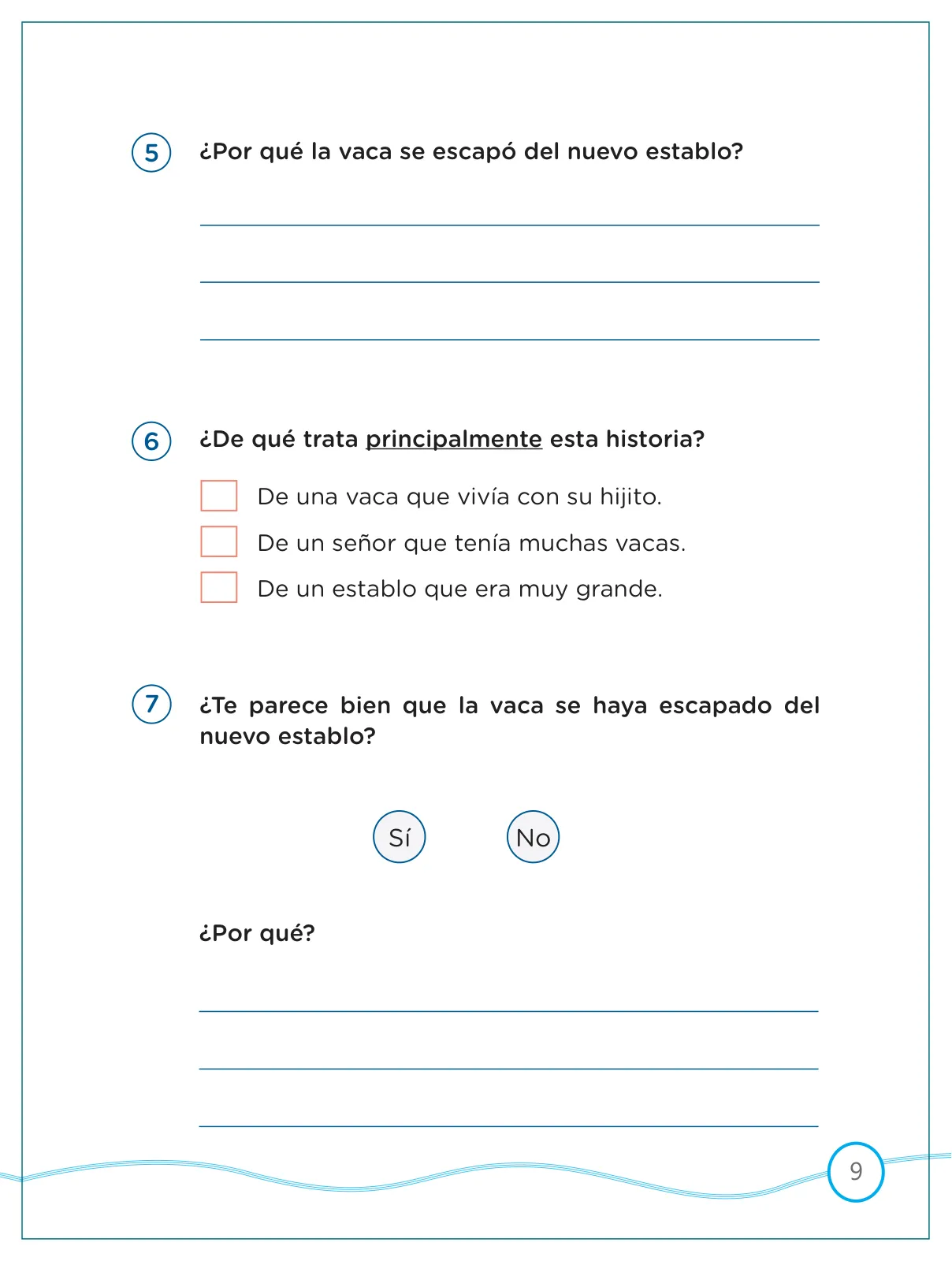 Miniatura página 9 de Kit de evaluación Entrada 2 Demostrando lo que aprendimos : Comunicación, primer trimestre, ﻿Segundo grado - Primaria · 2019