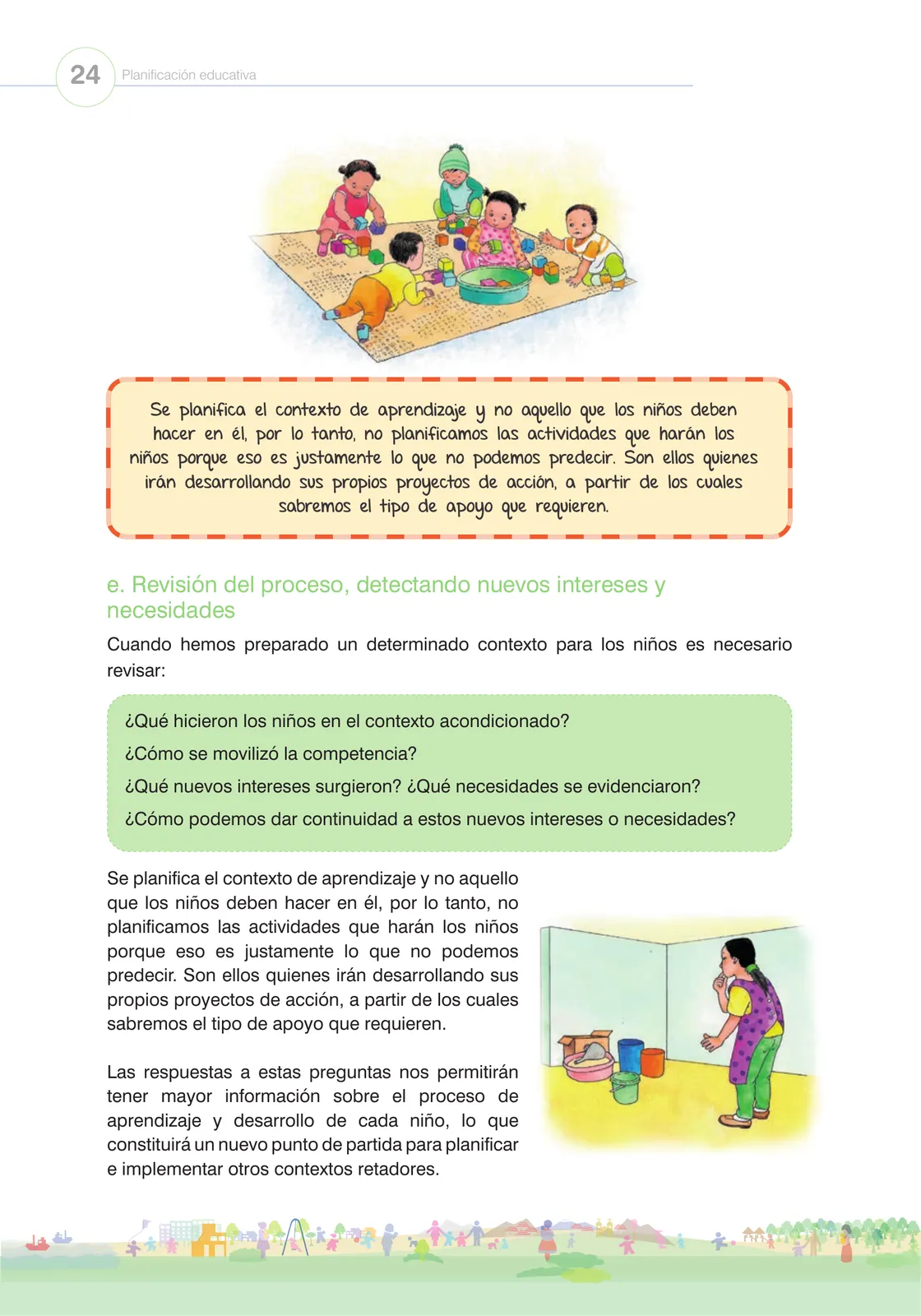 Página 26 de La planificación del proceso de enseñanza aprendizaje y la evaluación formativa en Ciclo I : guía cartilla de orientación planificación educativa · 2024