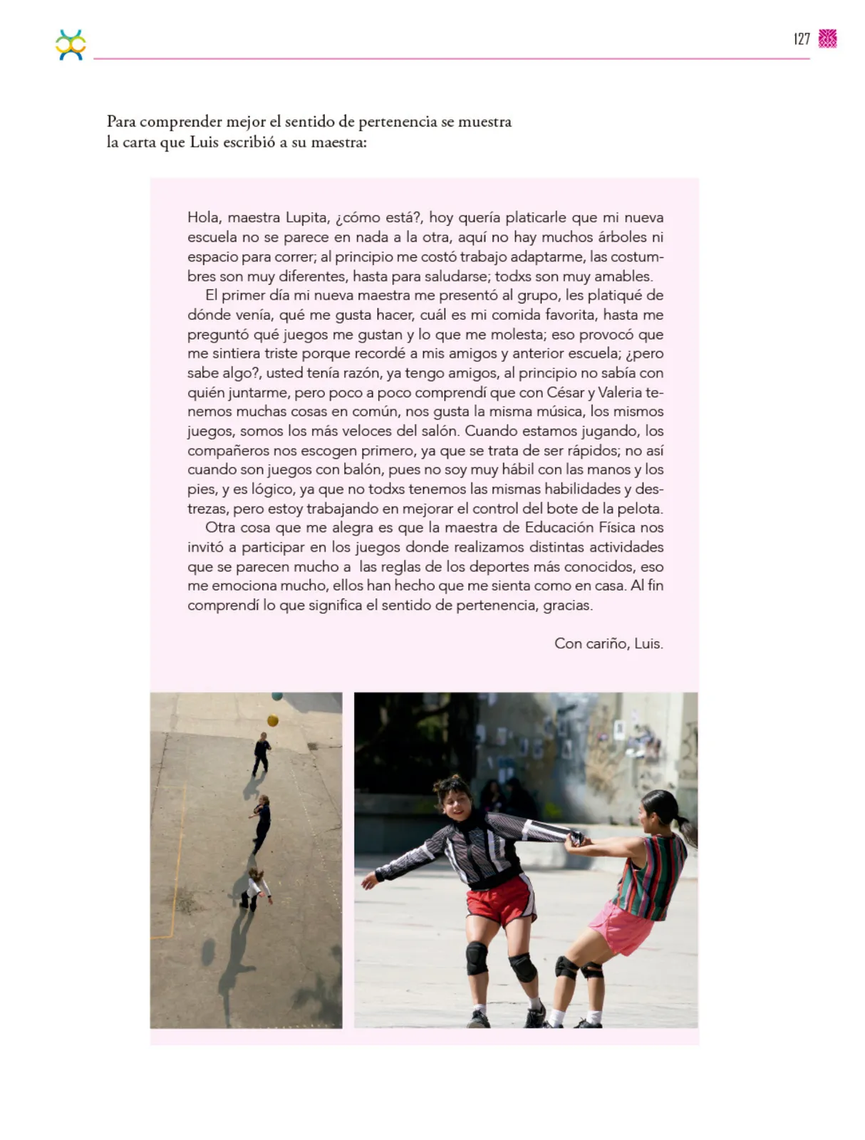 Miniatura página 128 de Colección Ximhai. De lo humano y lo comunitario.   Libro de Educación Secundaria Grado 1°  Ciclo Escolar 2025 - 2026