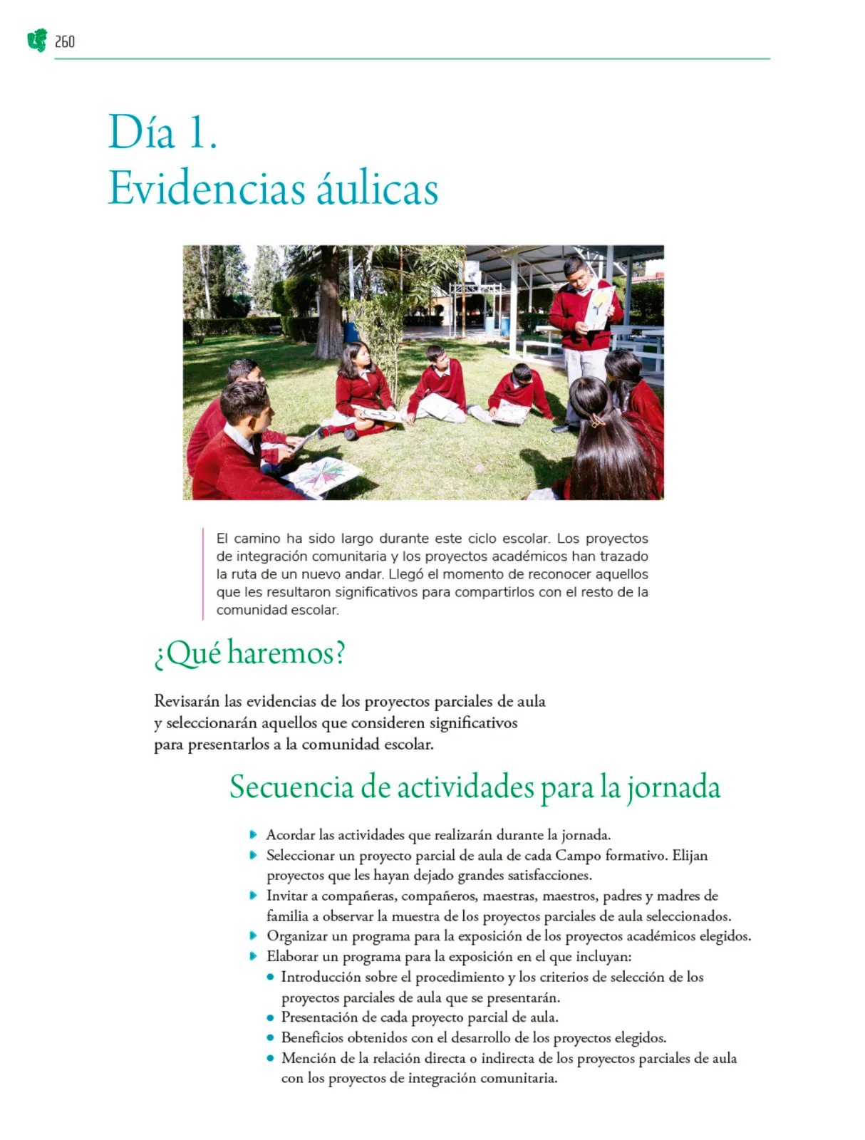 Miniatura página 261 de Colección Ximhai. Nuestro libro de Proyectos.  Tomo III.  Libro de Educación Telesecundaria Grado 1°  Ciclo Escolar 2025 - 2026