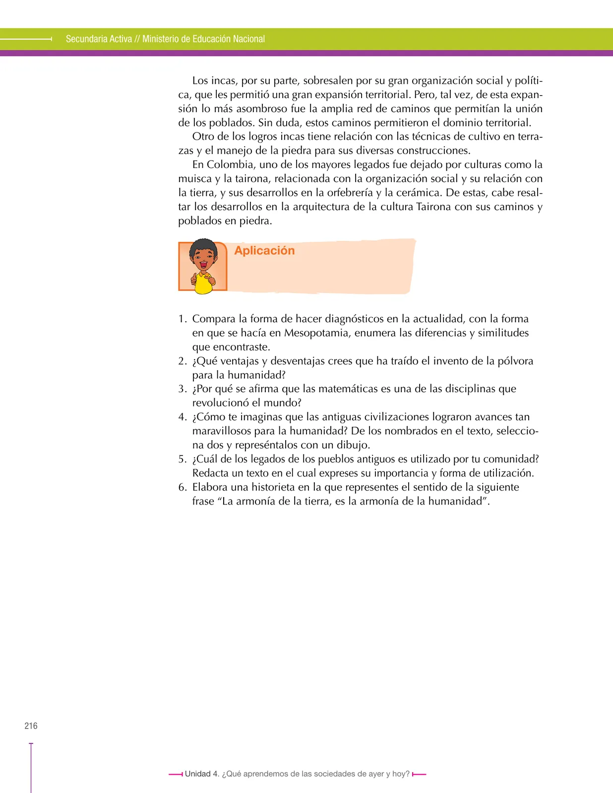 Miniatura página 216 de Ciencias Sociales 6° · Secundaria Activa