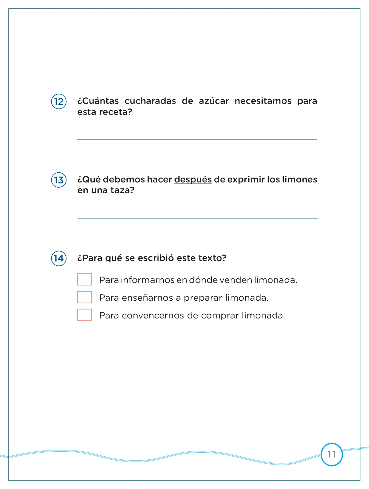 Página 11 de Kit de evaluación Proceso 1 Demostrando lo que aprendimos : Comunicación, segundo trimestre, Segundo grado - Primaria · 2019