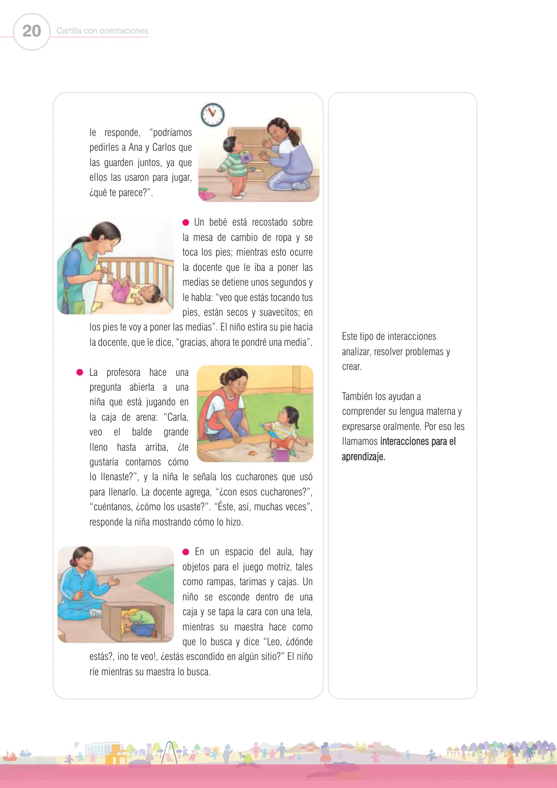 Miniatura página 22 de Juego e interacción en el hogar y en el aula. Cartilla con orientaciones para el Ciclo I de Educación Inicial · 2024