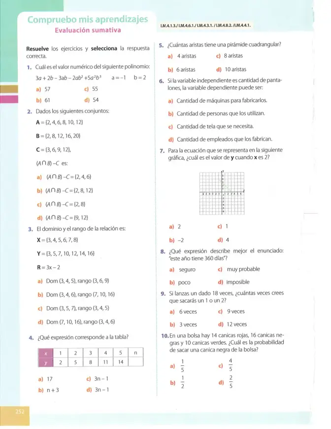 Página 252 de Matematica 8° · Egb 8 Matematica 2025 · 2025