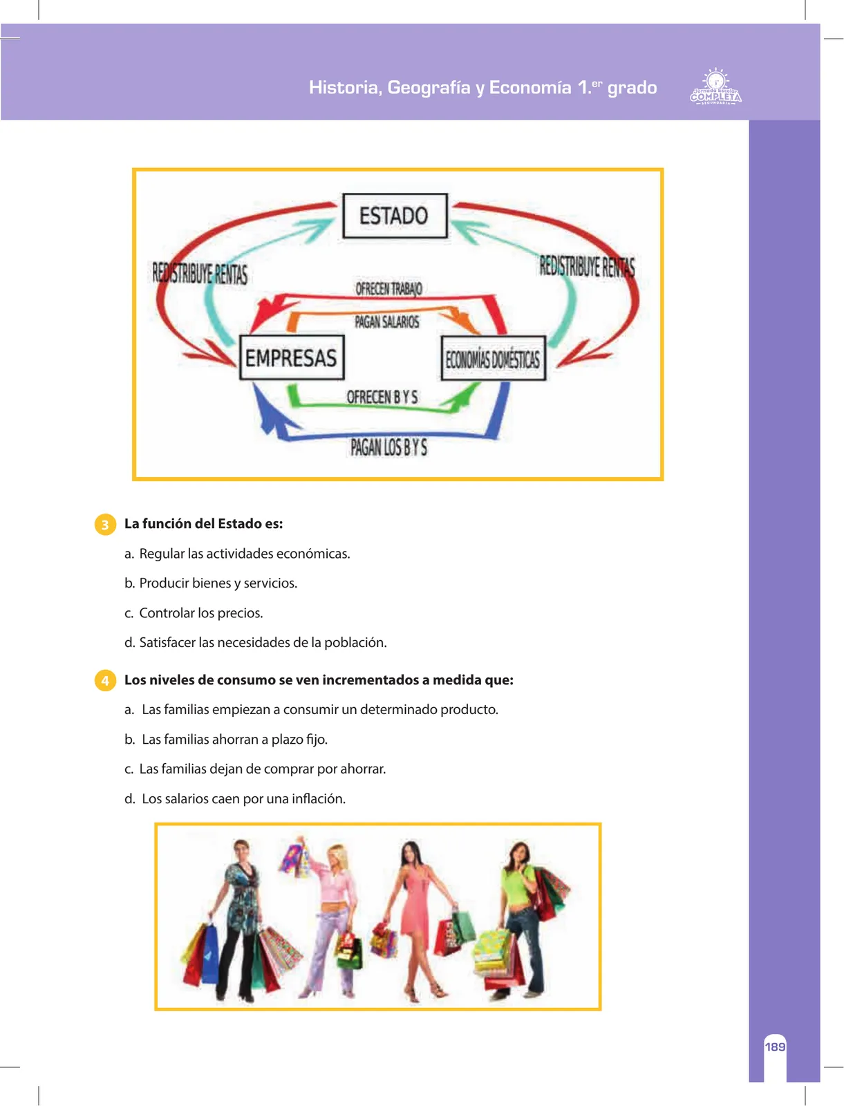 Página 189 de Historia, Geografía y Economía 1 : cuaderno de reforzamiento pedagógico - JEC · 2016