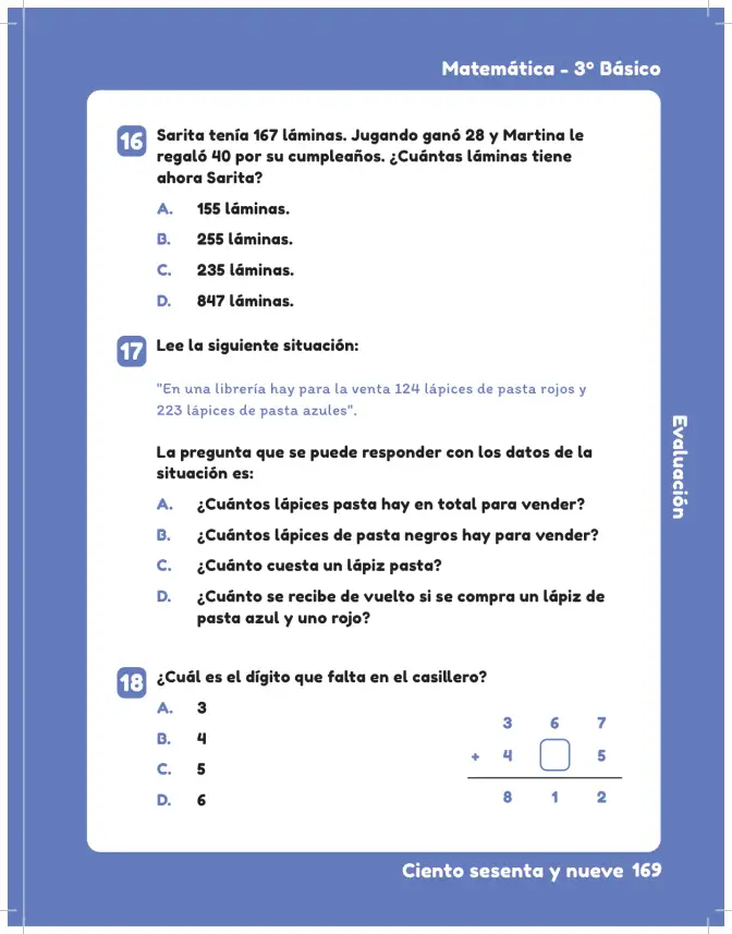 Página 171 de Sumo Primero – Tercero Básico | Texto del Estudiante MINEDUC – Descargar PDF · 2024