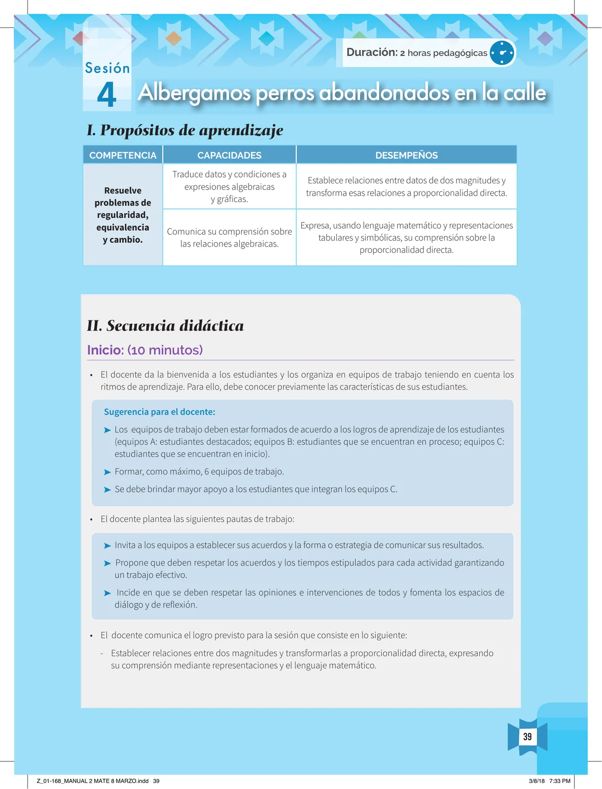 Miniatura página 41 de Resolvamos problemas 2 : manual para el docente 2018 · 2018