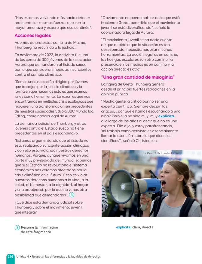 Página 218 de Lenguaje y Comunicación – Sexto Básico | Texto del Estudiante MINEDUC – Descargar PDF · 2024