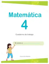 Portada de Matemática 4 : cuaderno de trabajo para cuarto grado de Educación Primaria 2018 · 2018