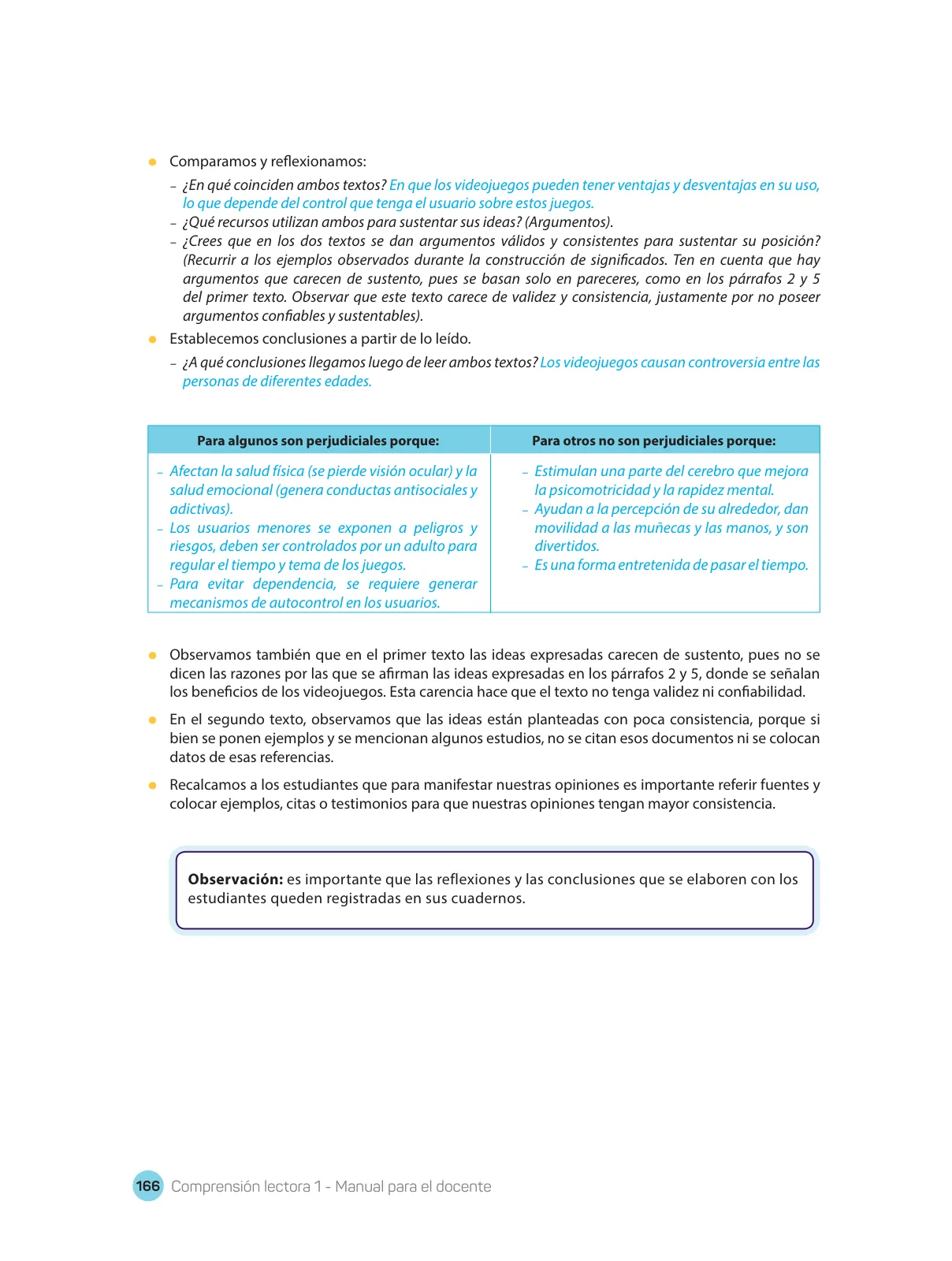 Miniatura página 168 de Comprensión lectora : manual para el docente de primer grado de Secundaria 2018 · 2018
