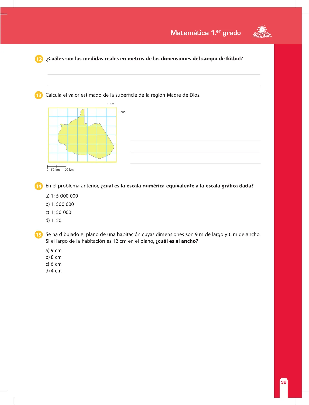 Página 39 de Matemática 1 : cuaderno de reforzamiento pedagógico - JEC · 2016