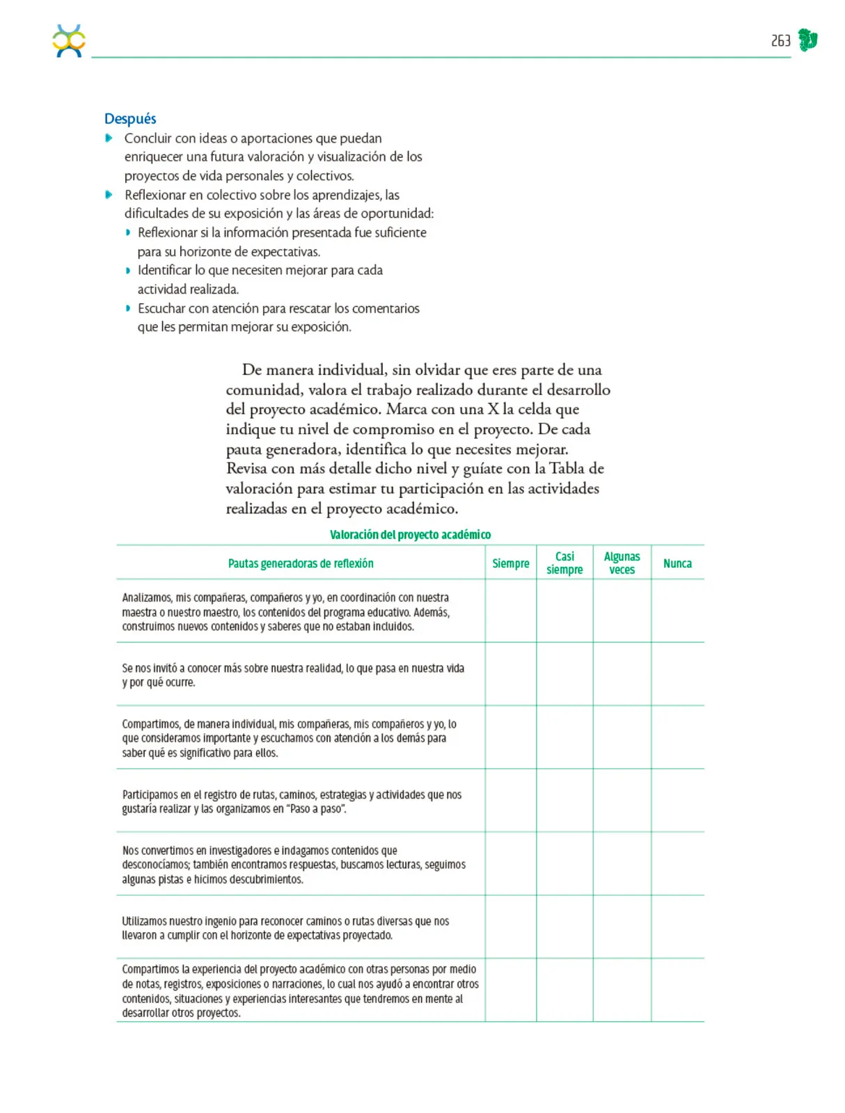 Miniatura página 264 de Colección Nanahuatzin. Nuestro libro de Proyectos. Tomo I.   Libro de Educación Telesecundaria Grado 3°  Ciclo Escolar 2025 - 2026