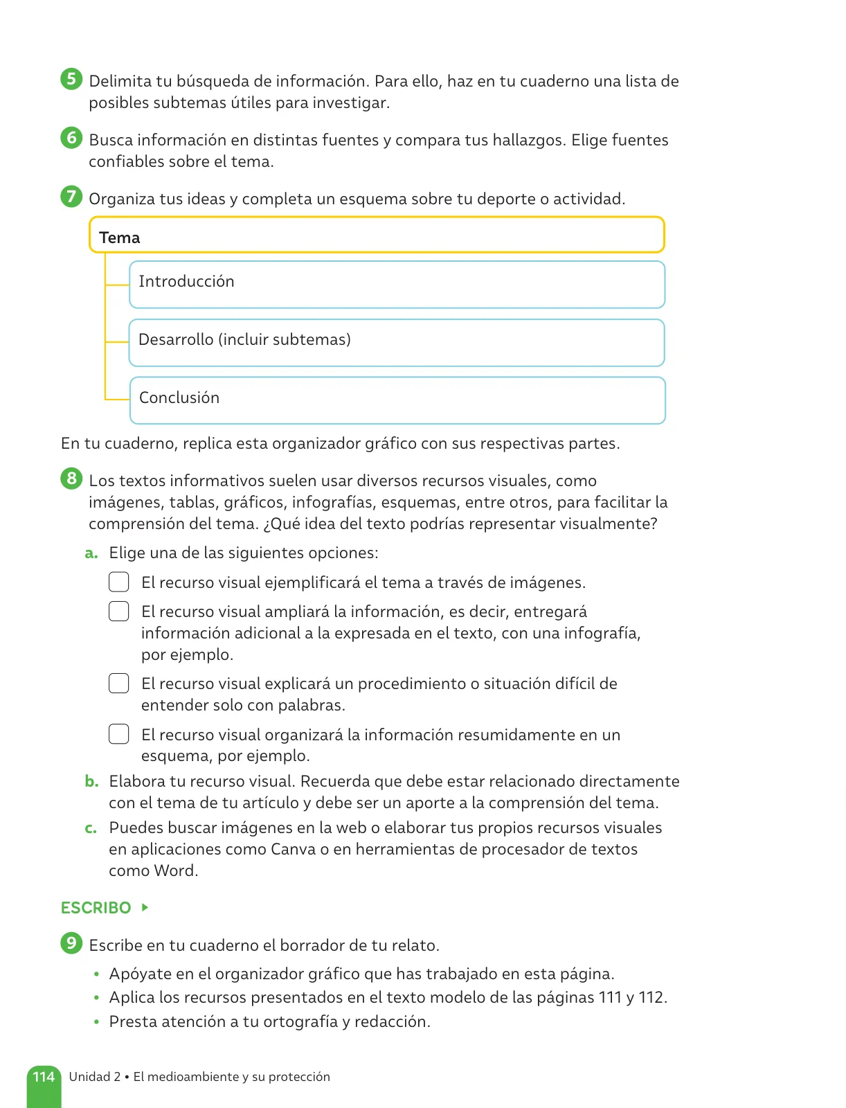Página 116 de Lenguaje y Comunicación – Sexto Básico | Texto del Estudiante MINEDUC – Descargar PDF · 2024
