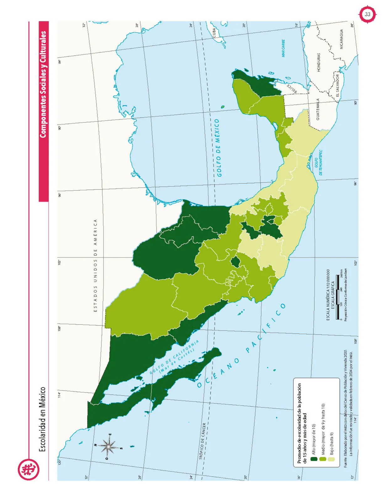 Miniatura página 34 de Cartografía de México y el mundo.   Libro de Educación Primaria Grado 4°  Ciclo Escolar 2025 - 2026