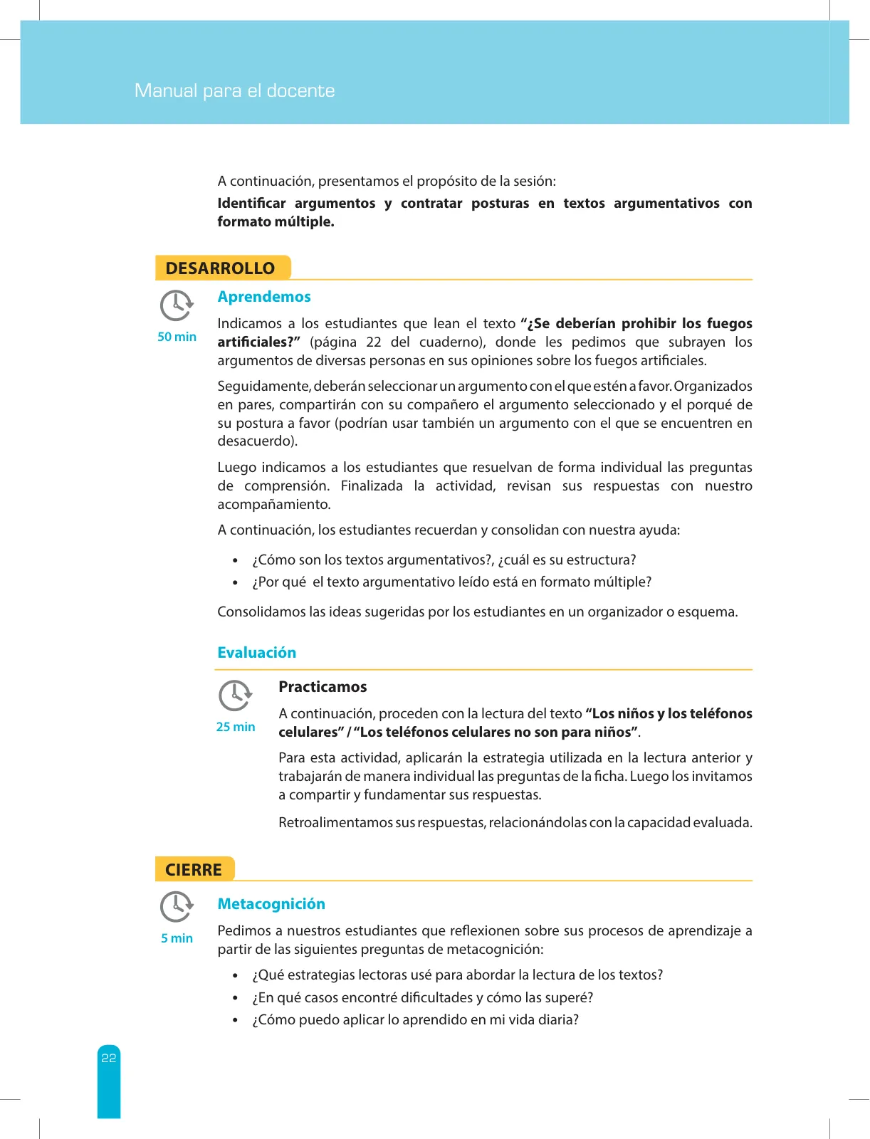Miniatura página 24 de Comprensión lectora 2 : manual para el docente de segundo grado de Secundaria · 2017