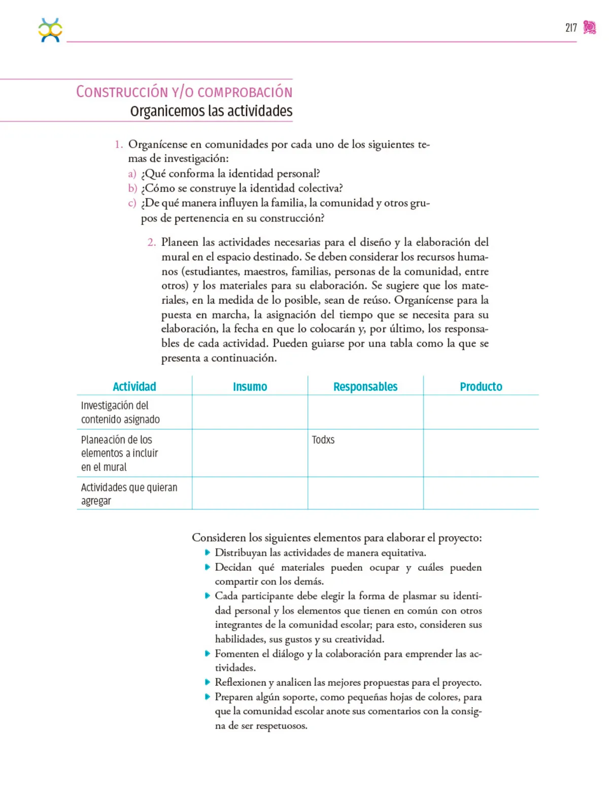 Miniatura página 218 de Colección Ximhai. Nuestro libro de proyectos.   Libro de Educación Secundaria Grado 1°  Ciclo Escolar 2025 - 2026