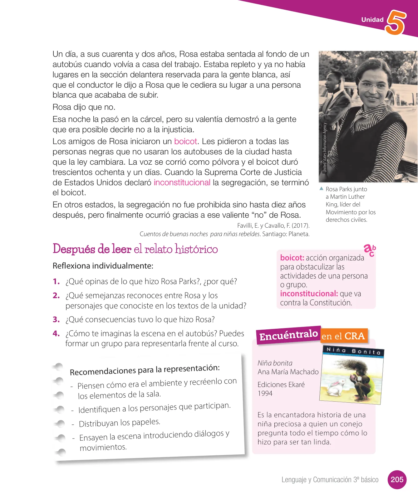 Miniatura página 207 de Lenguaje y Comunicación – Tercero Básico | Texto del Estudiante MINEDUC – Descargar PDF · 2024