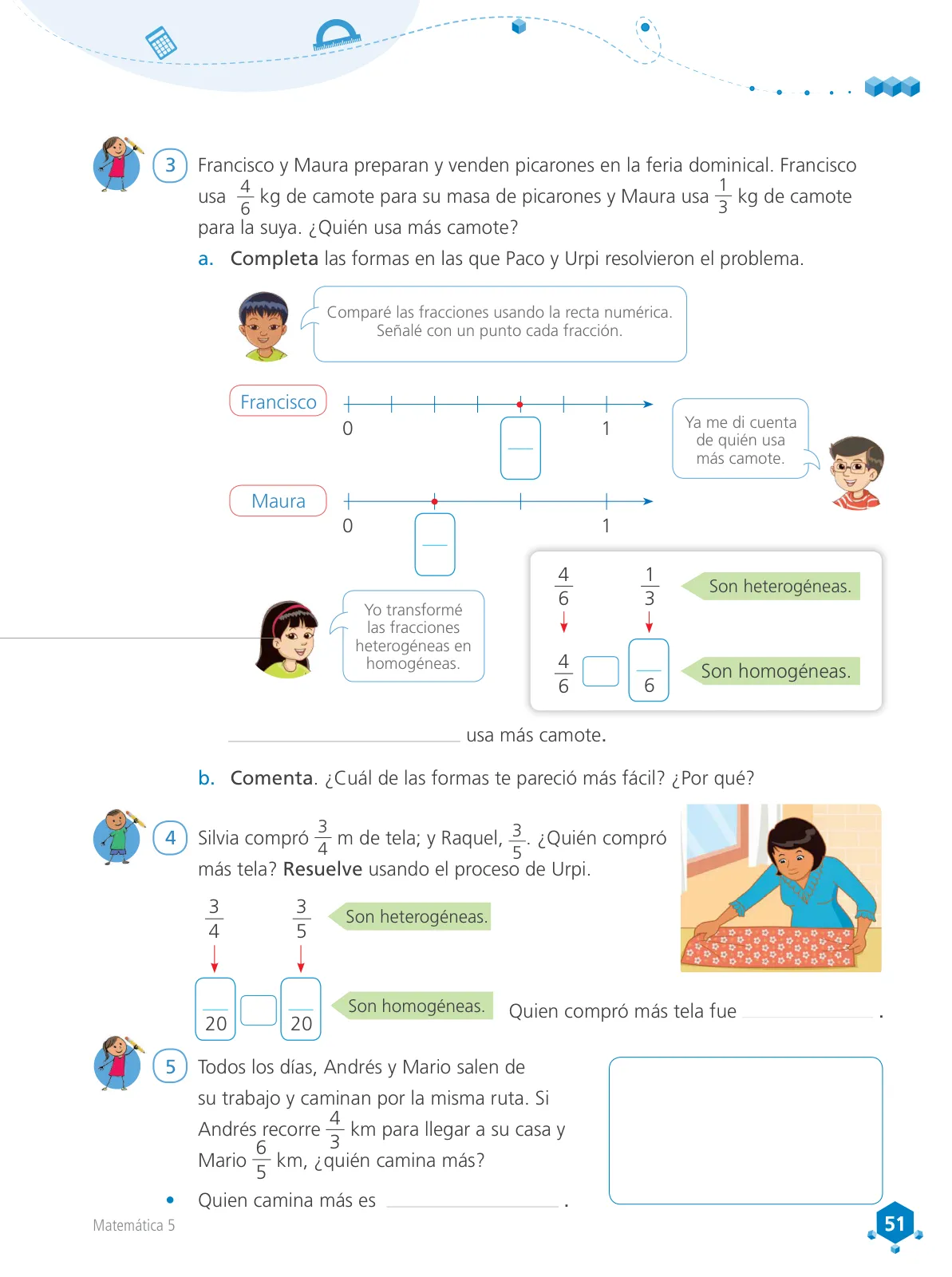 Miniatura página 52 de Matemática 5 : cuaderno de trabajo para quinto grado de Educación Primaria 2018 · 2018